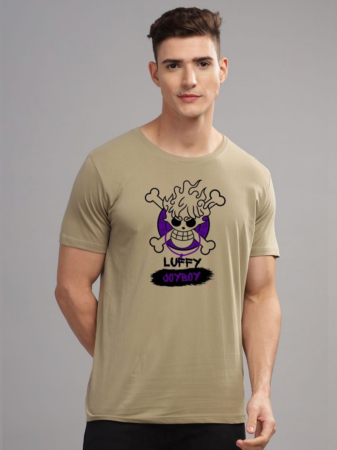 ADRO Men Typography Printed Applique T-shirt