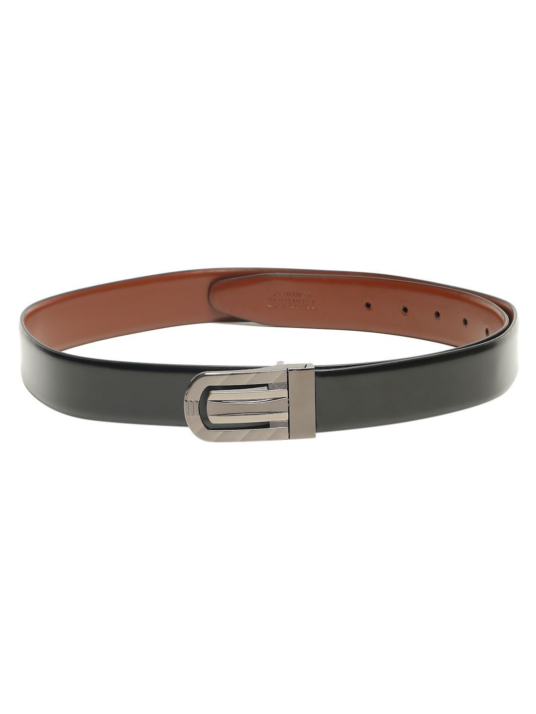 Teakwood Leathers Men Leather Reversible Formal Belt