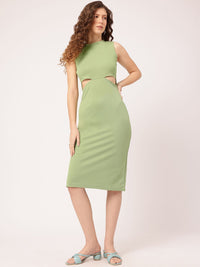 DressBerry Bold Basics Cut-Out Detail Bodycon Midi Dress