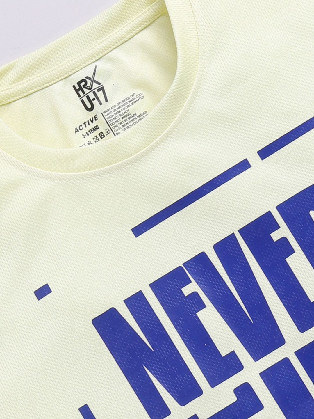 HRX by Hrithik Roshan Boys Typography Printed Rapid-Dry T-shirt