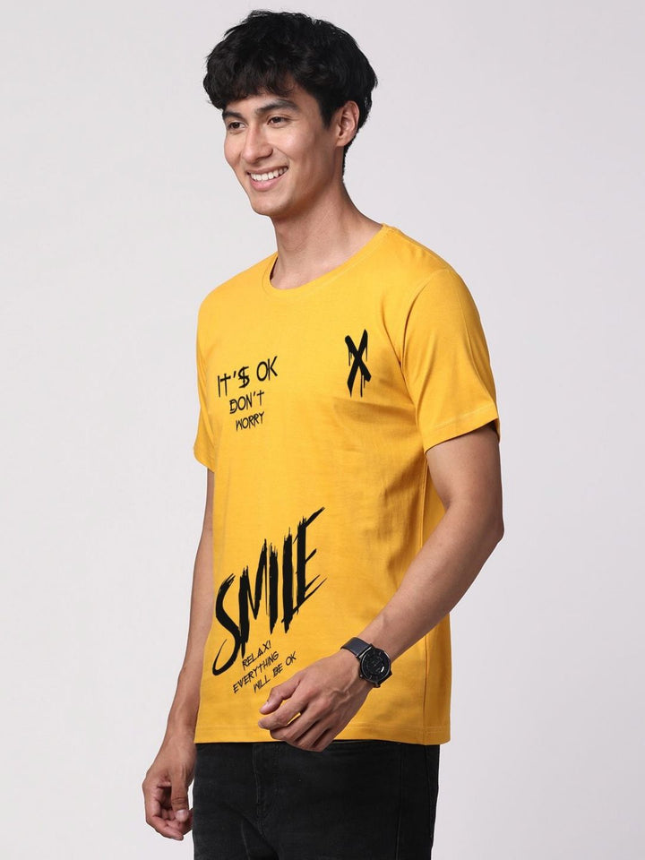 ADRO Men Graphic Printed Round Neck Cotton T-shirt