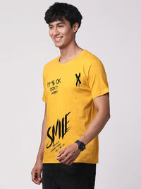 ADRO Men Graphic Printed Round Neck Cotton T-shirt