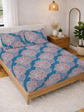 KLOTTHE Motif Etnik Biru 300 TC Cadar Super King Halus