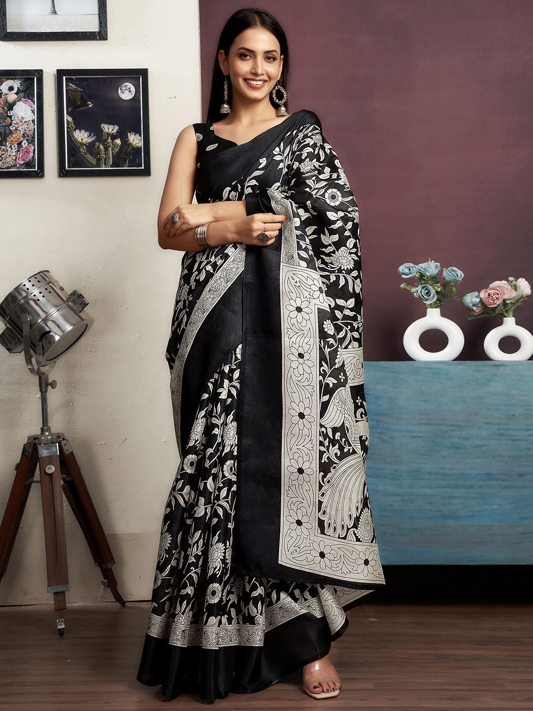 KALINI Floral Printed Saree