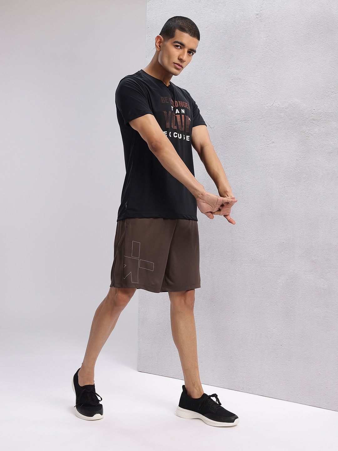 HRX by Hrithik Roshan Men Brand Logo Print Rapid-Dry Training Shorts