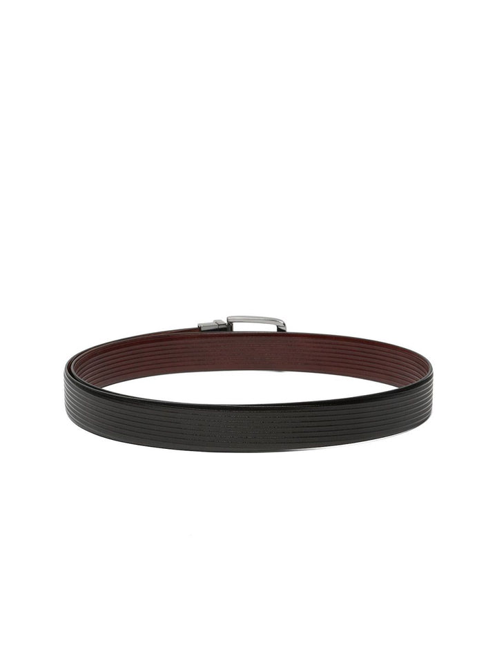 Teakwood Leathers Men Textured Leather Reversible Formal Belt