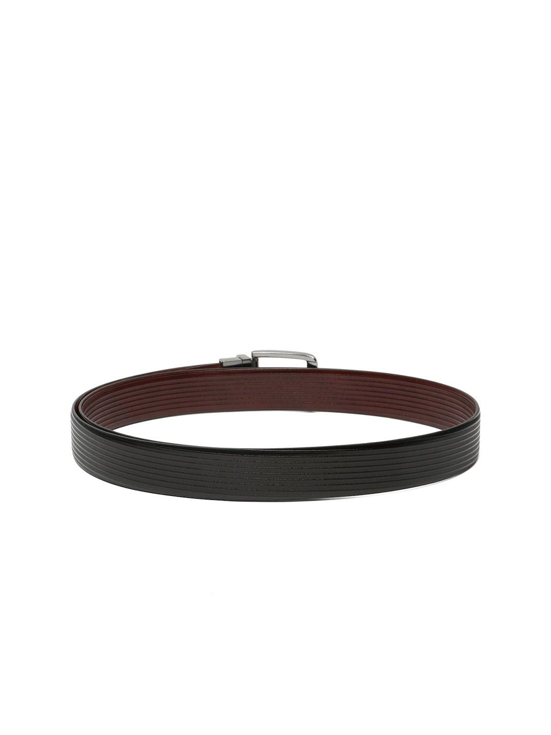 Teakwood Leathers Men Textured Leather Reversible Formal Belt