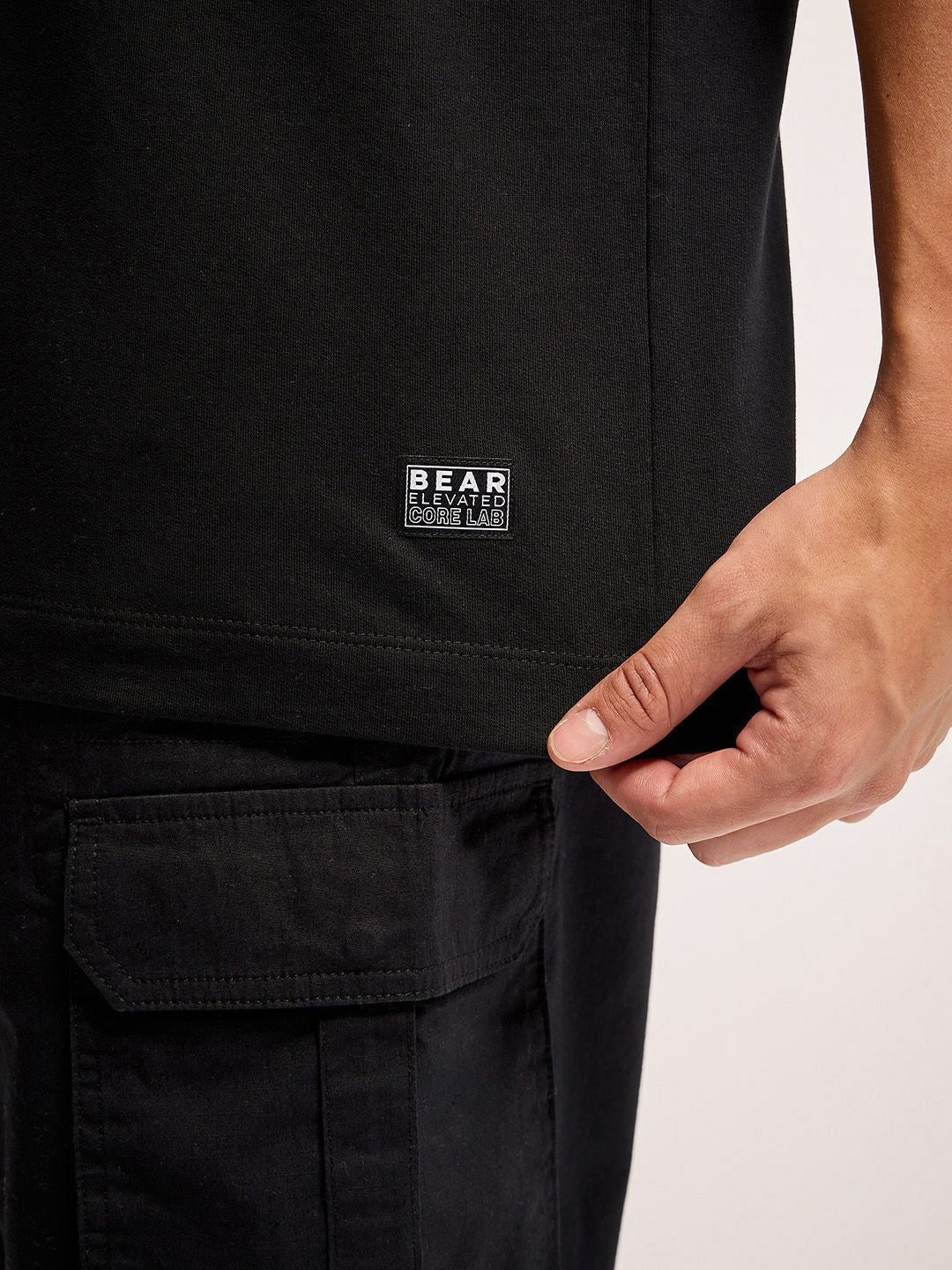 THE BEAR HOUSE Men Typography Printed Round Neck Cotton Oversized T-shirt