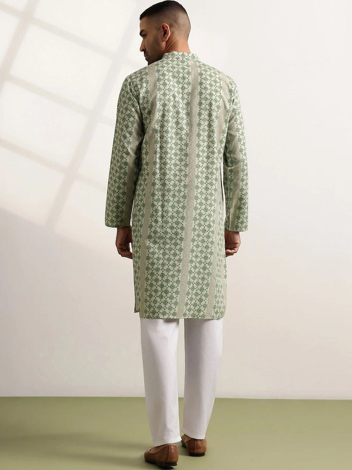 Anouk Men Printed Regular Kurta with Trousers