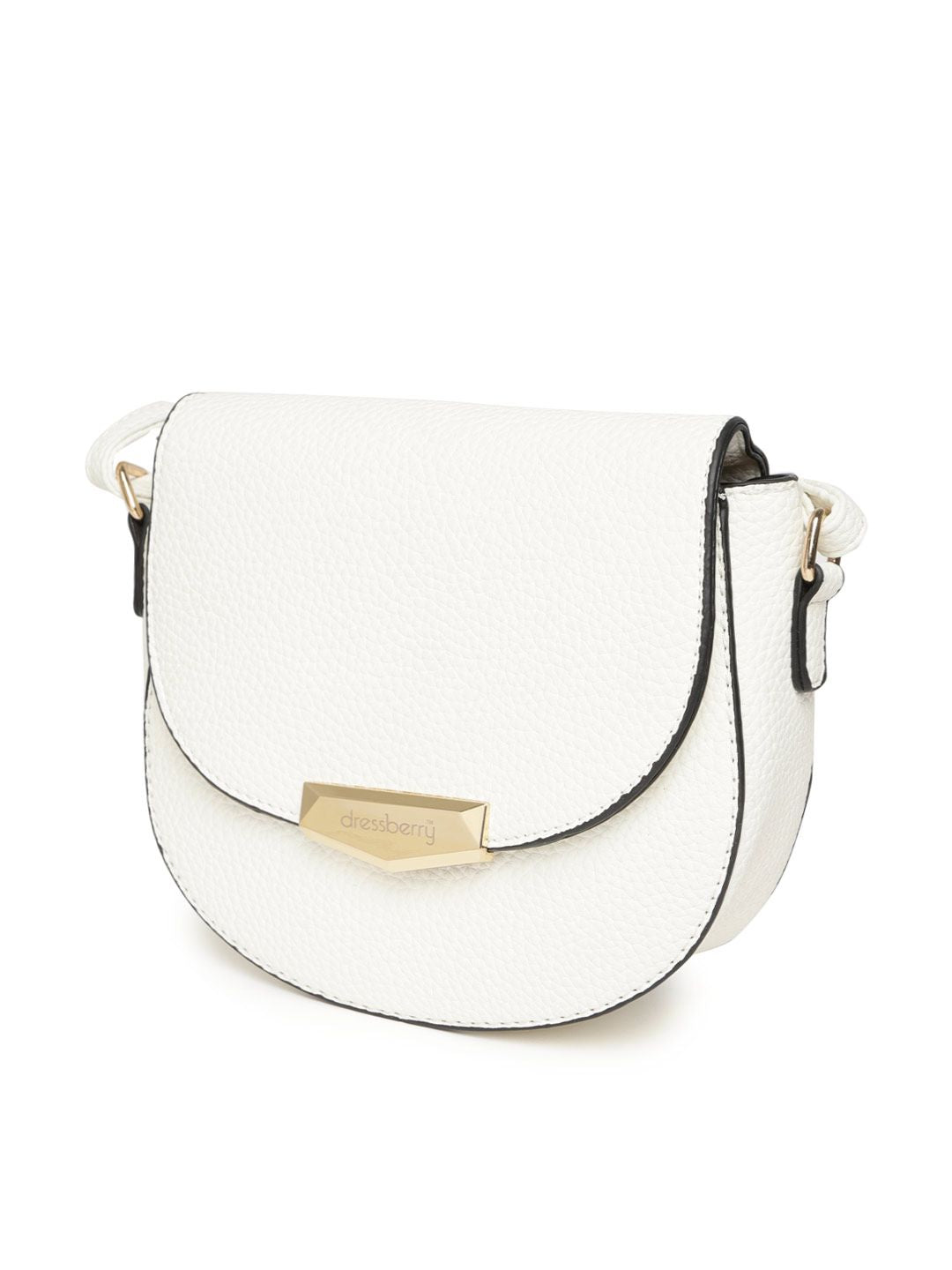 DressBerry White Solid Sling Bag
