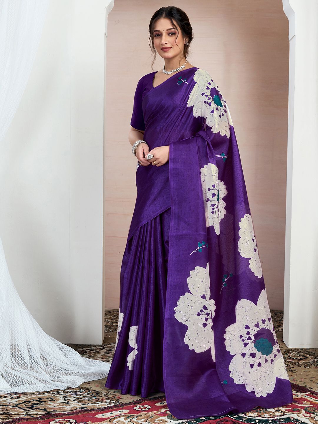 KALINI Floral Printed Saree