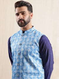 Anouk Men Solid Kurta dengan Piyama & Jaket Nehru