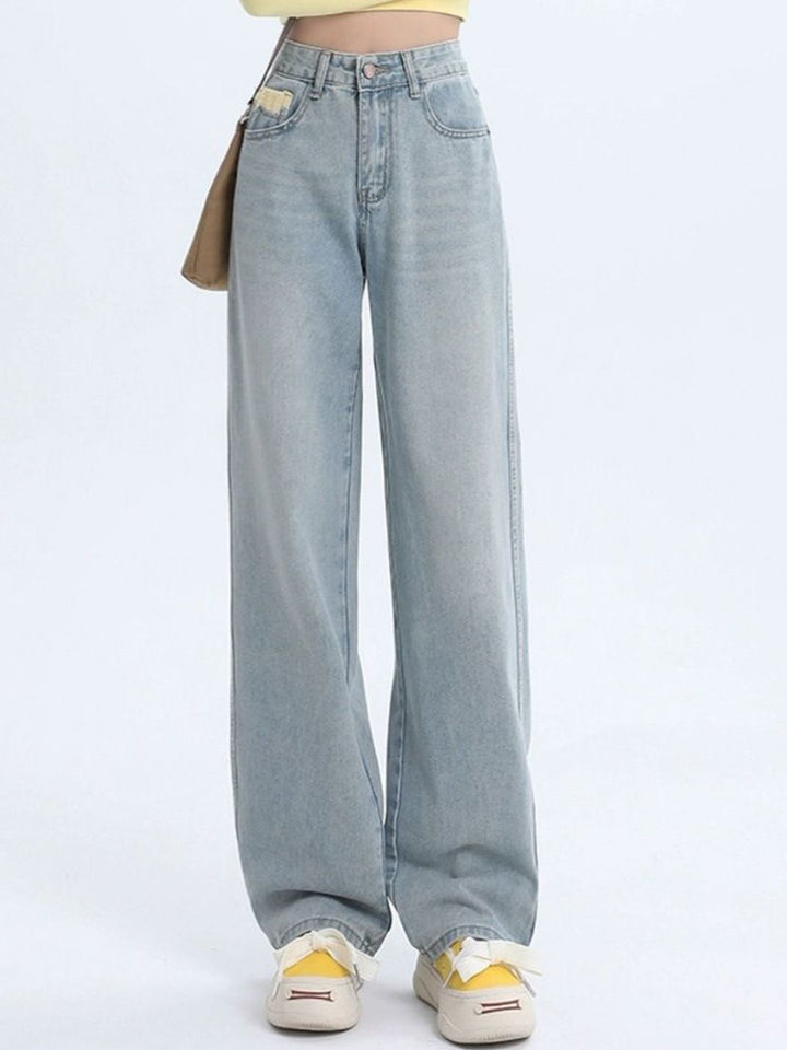 DressBerry Women Straight Fit High-Rise Light Fade Jeans