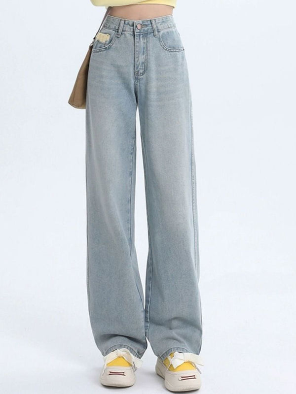 DressBerry Women Straight Fit High-Rise Light Fade Jeans
