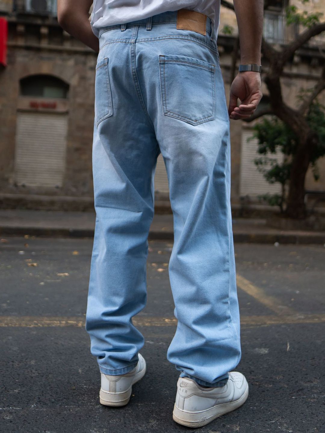 Powerlook Men Sky Blue Baggy Fit Denim Jeans