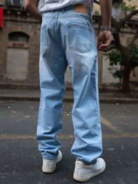 Powerlook Men Sky Blue Baggy Fit Denim Jeans