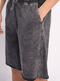 Bene Kleed Men Washed Raw Edge Shorts
