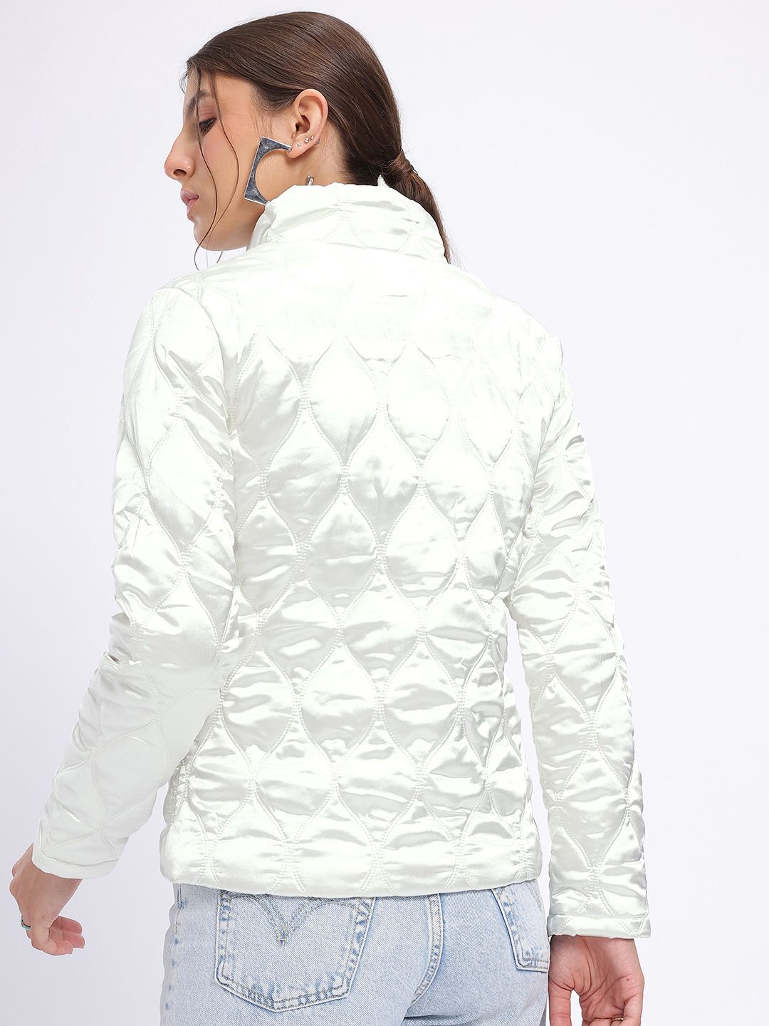 DressBerry Glossed Armor Quilted Jacket