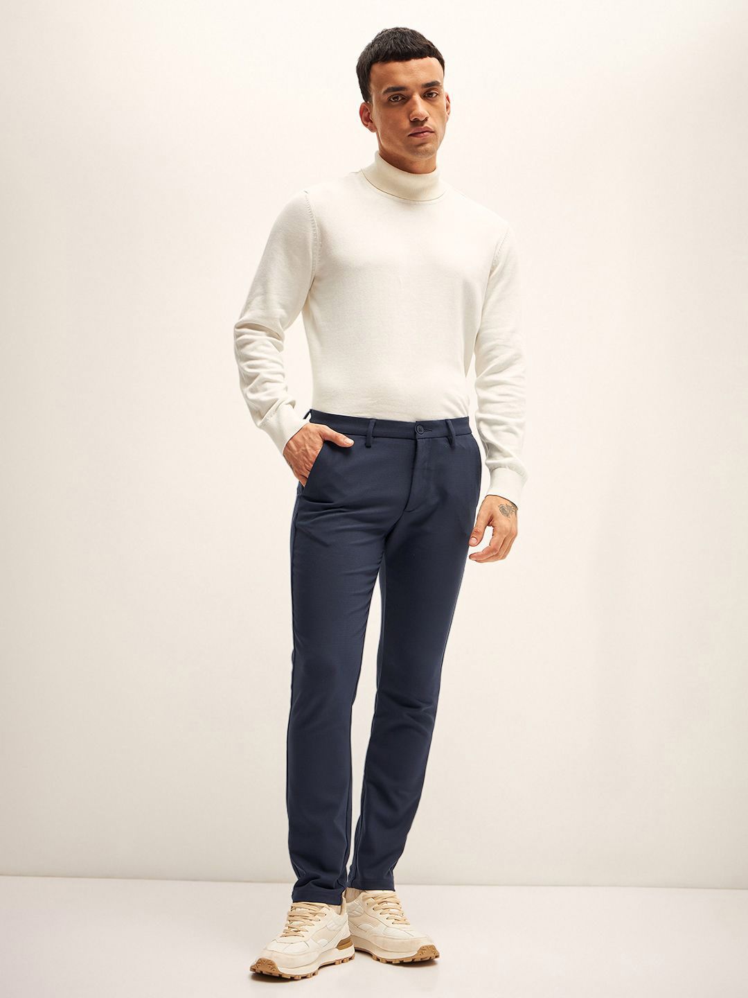 THE BEAR HOUSE Men Slim Fit Trousers