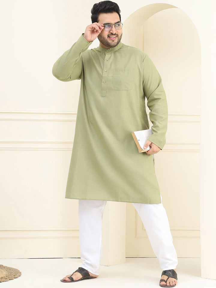 SOJANYA PLUS Plus Size Pure Cotton Kurta with Pyjama