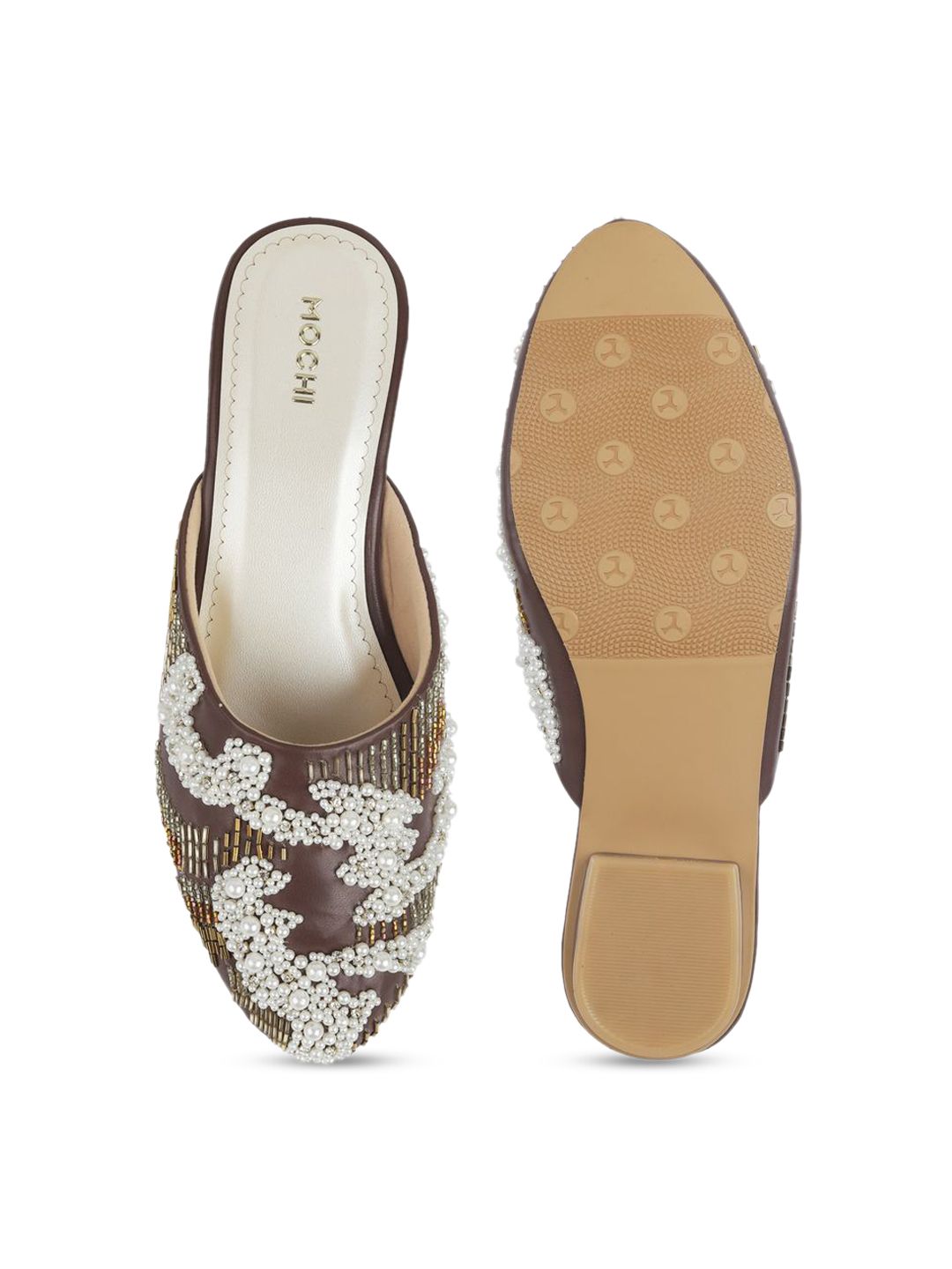 Mochi Women Printed Block Pumps