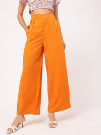 DressBerry Women Cyber Chic Pleated Flared Trouser