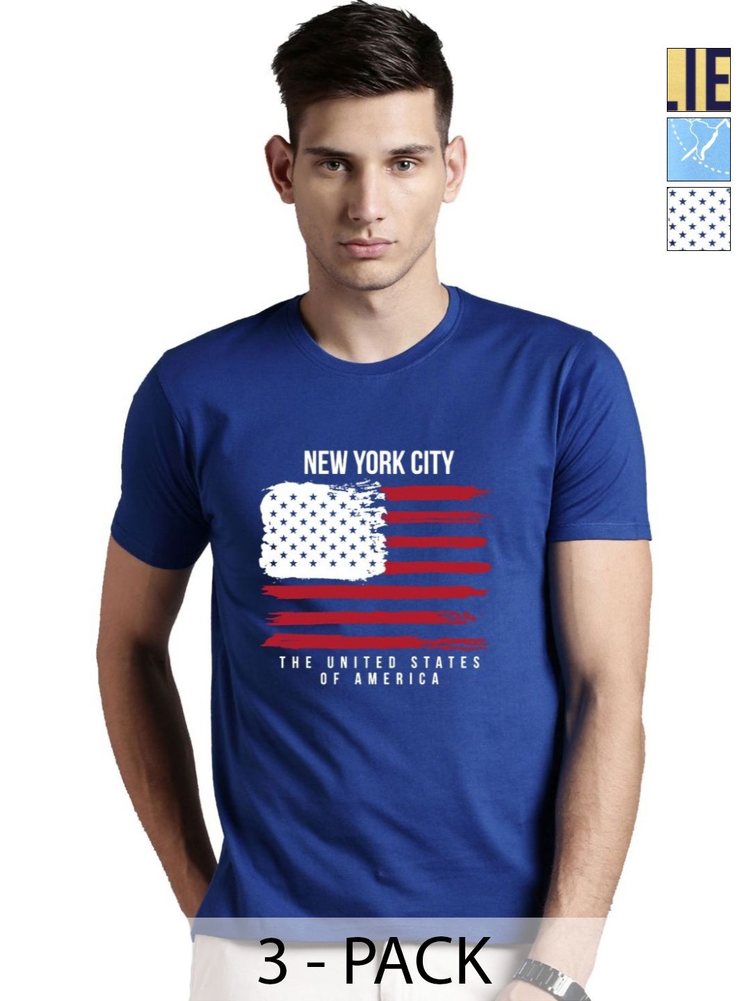 ADRO Lelaki Pek 3 Baju-T Bercetak