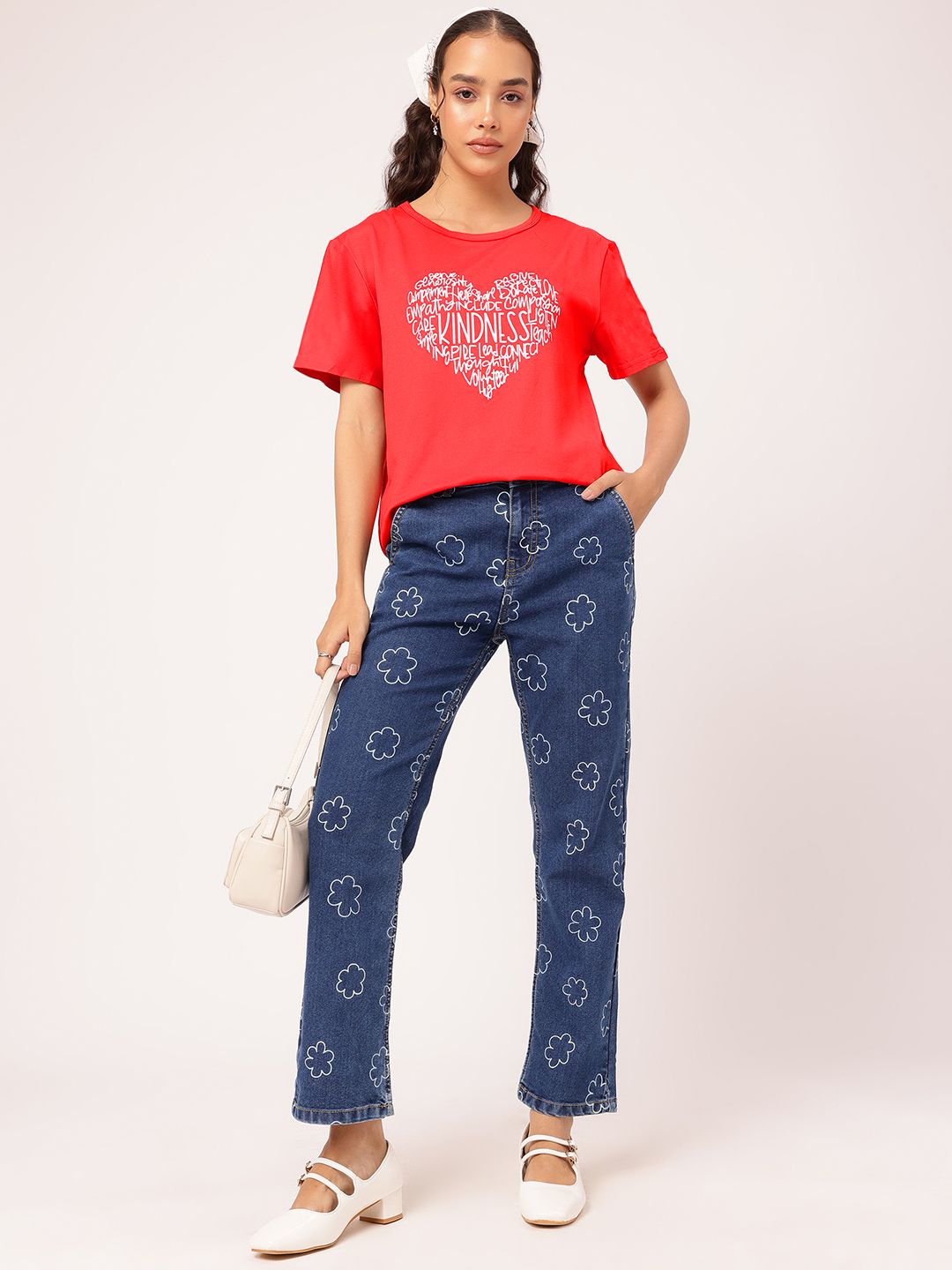 DressBerry Bloom & Beyond Printed Relaxed Fit T-shirt