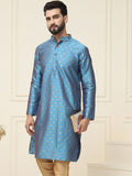 SOJANYA Kurta Lurus Kolar Jalur Bercetak Geometrik