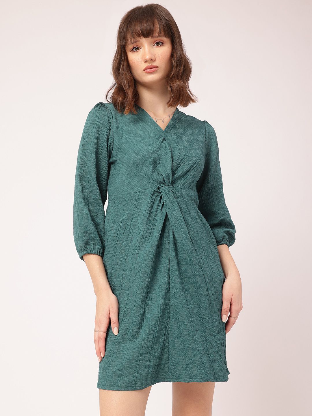 DressBerry Twisted Story Textured Dress