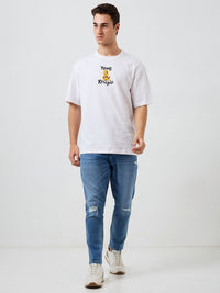 SPYKAR Men Graphic Printed Round Neck Cotton Relaxed Fit T-shirt