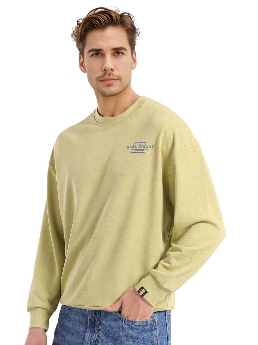 RARE RABBIT Men Cotton Sweatshirt