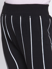 KLOTTHE Girls Berjalur Slim Fit Seluar Lari Panjang Buku lali