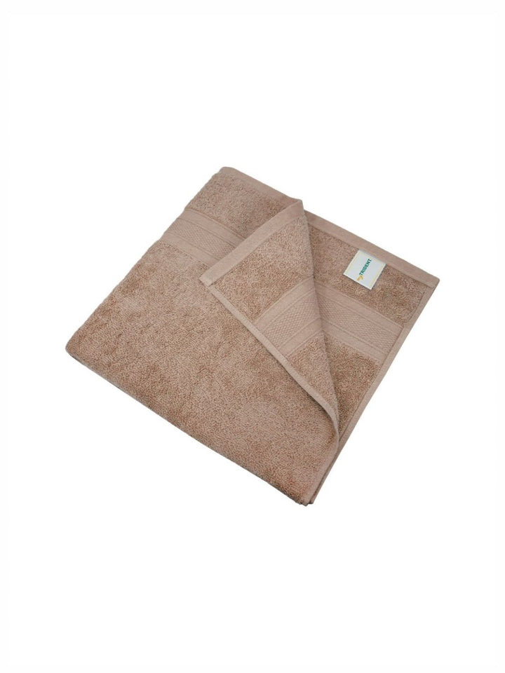 MYTRIDENT Brown 2 Pieces Cotton 500 GSM Bath Towel
