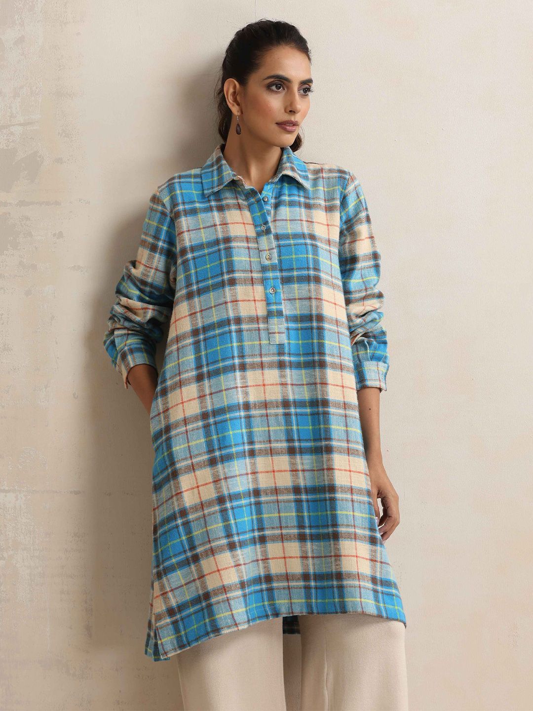 trueBrowns Checked Winter Top