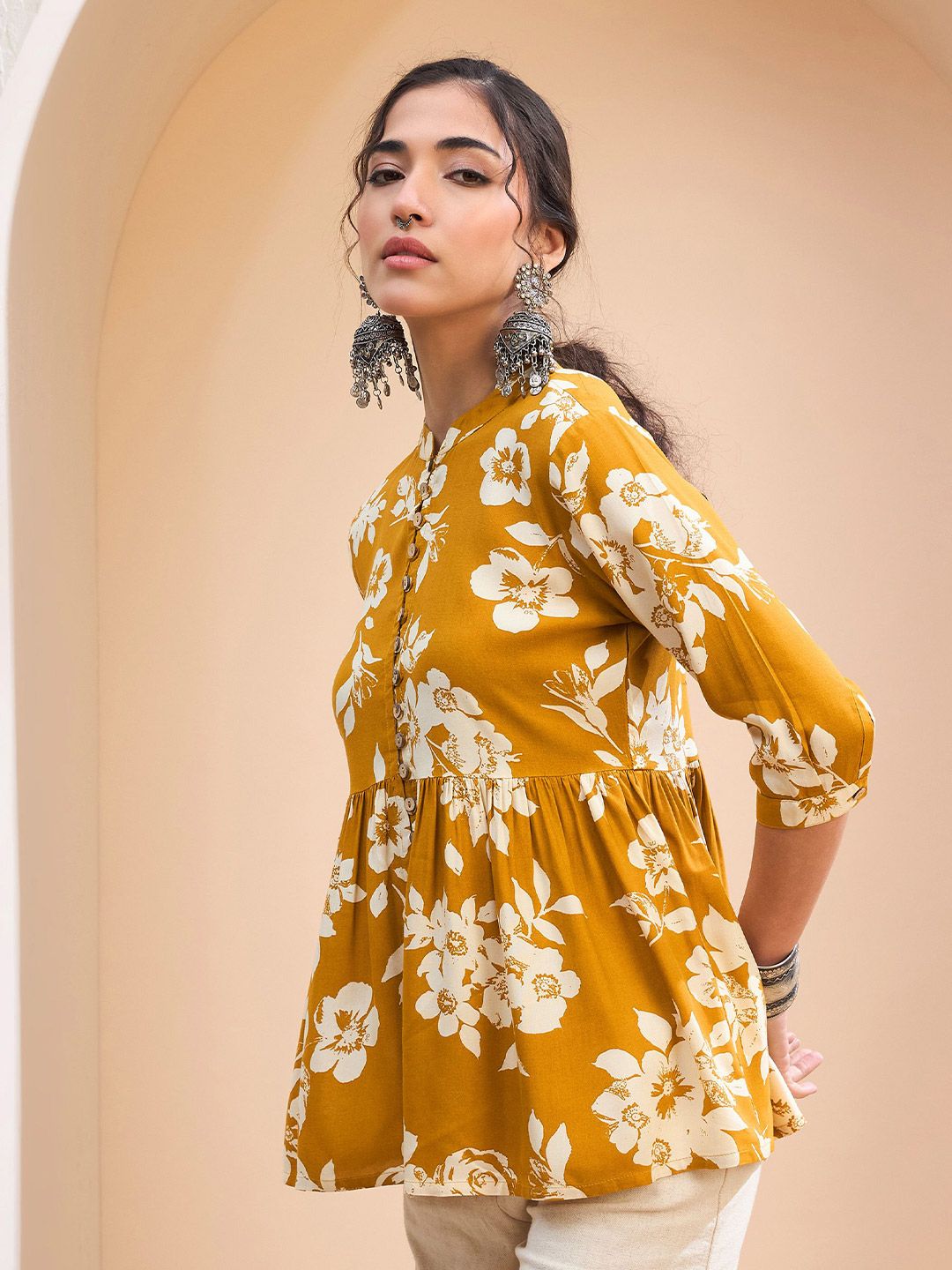 Shae by SASSAFRAS Floral Printed Kurti