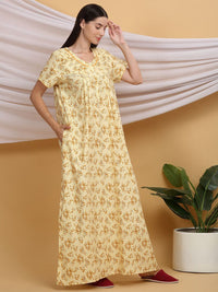 Sweet Dreams Printed Pure Cotton Maxi Nightdress