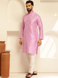 SOJANYA Woven Design Mandarin Collar Straight Kurta