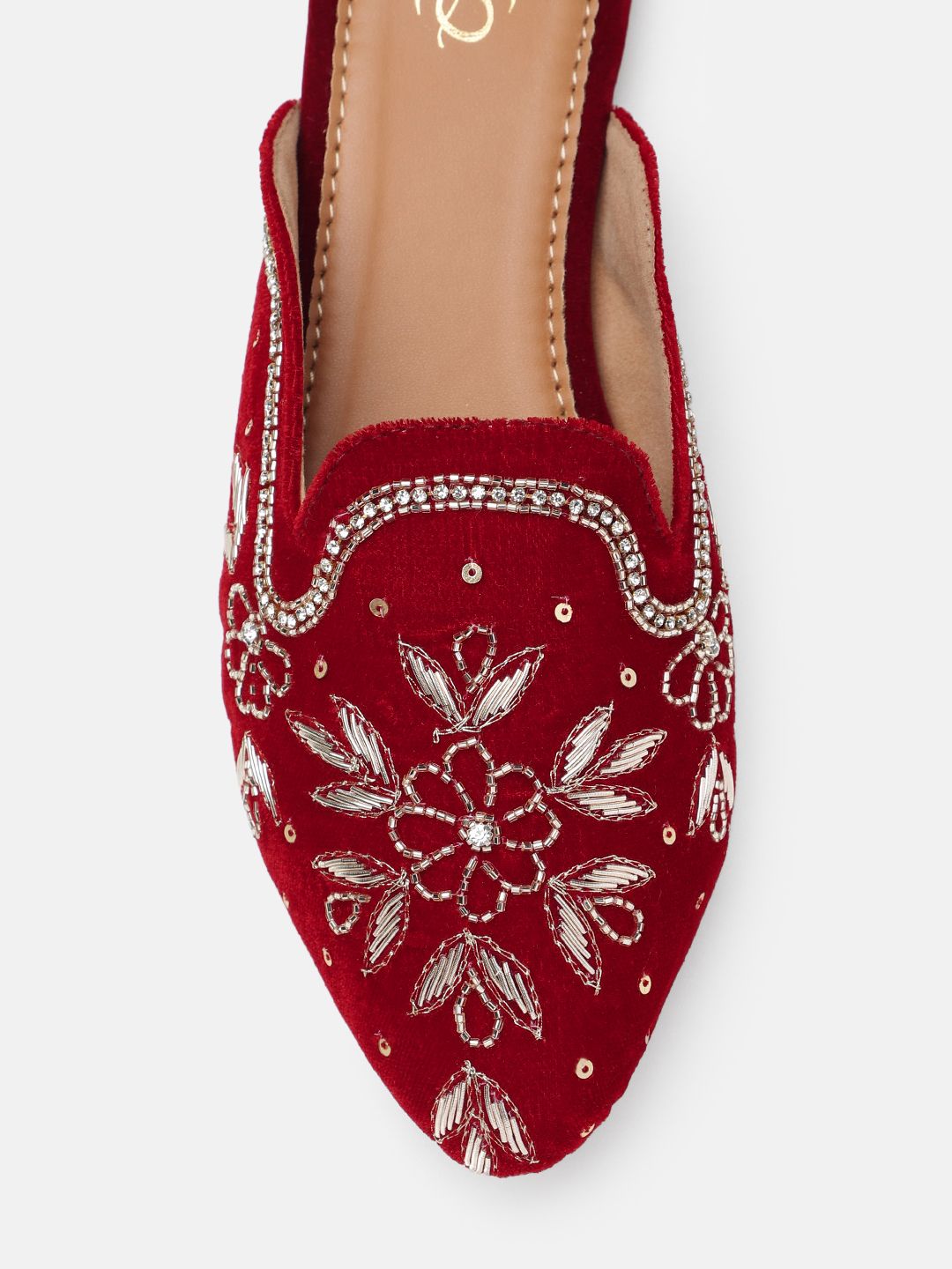 House of Pataudi Women Embellished Ethnic Mules Flats