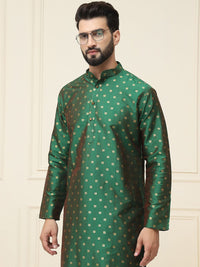 SOJANYA Geometric Mandarin Collar Kurta With Churidar