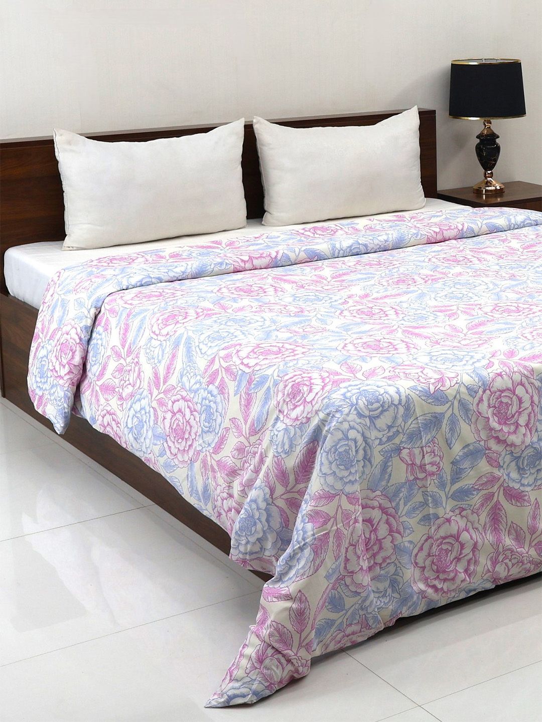 Bombay Dyeing Allure 144 TC 100% Cotton Blush Pink Double King Duvet Cover