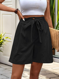 DressBerry Women Pleated Shorts with Belt