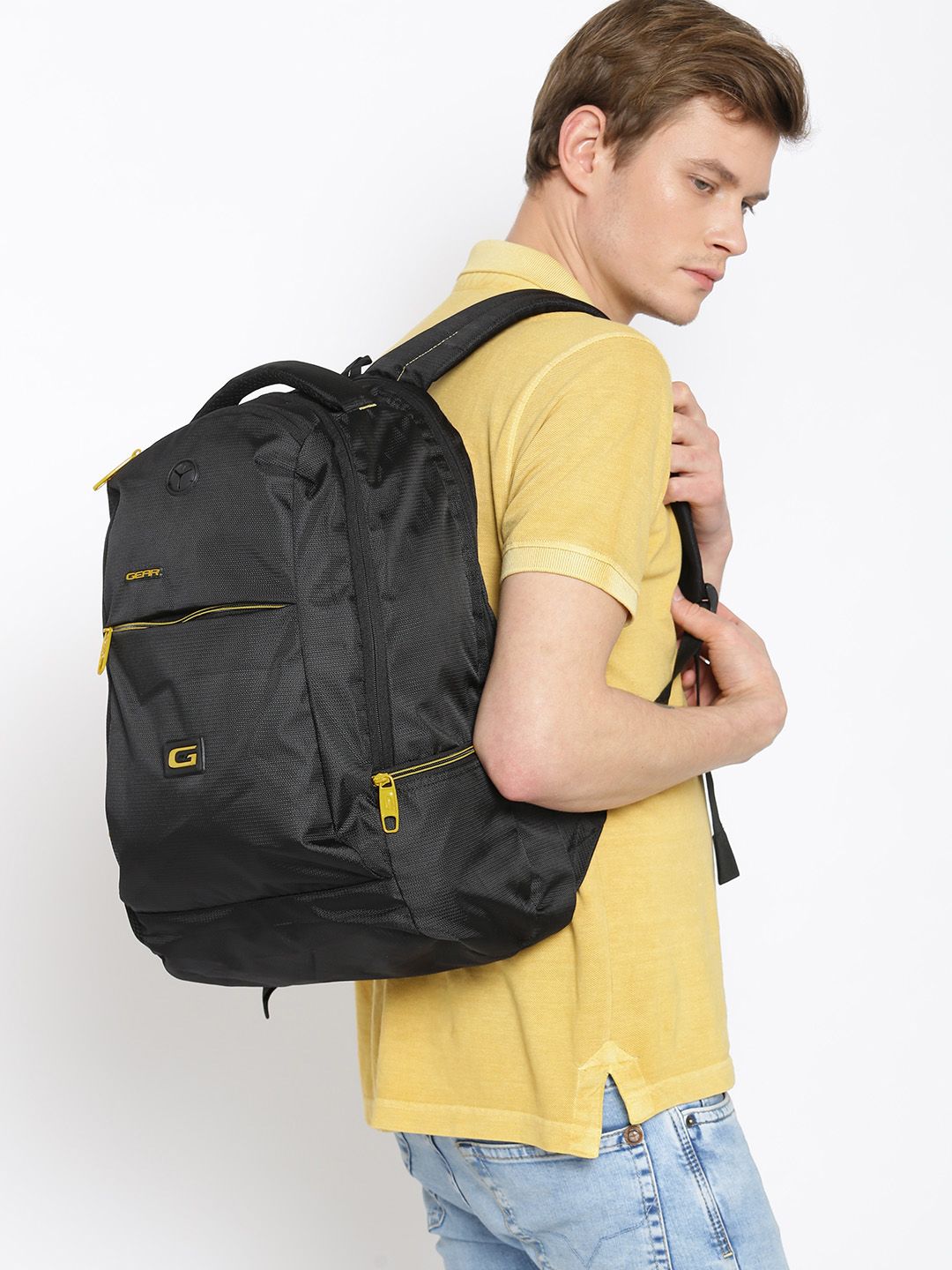 Gear Unisex Black Solid Backpack
