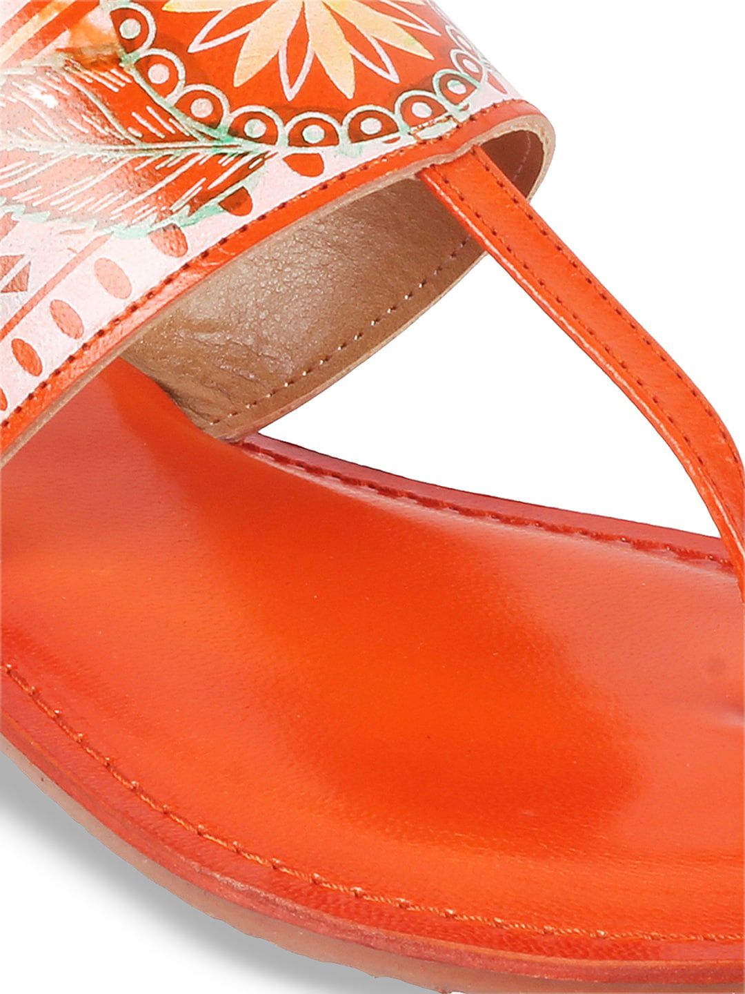 Metro Printed Leather One Toe Flats