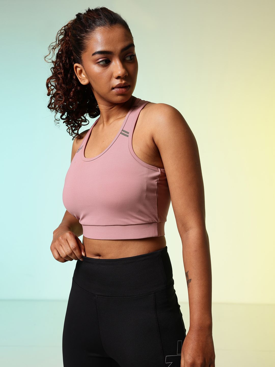 HRX by Hrithik Roshan Lightly Padded Rapid-Dry Training Bra HR_SS25_W_BA_KT059_03_B