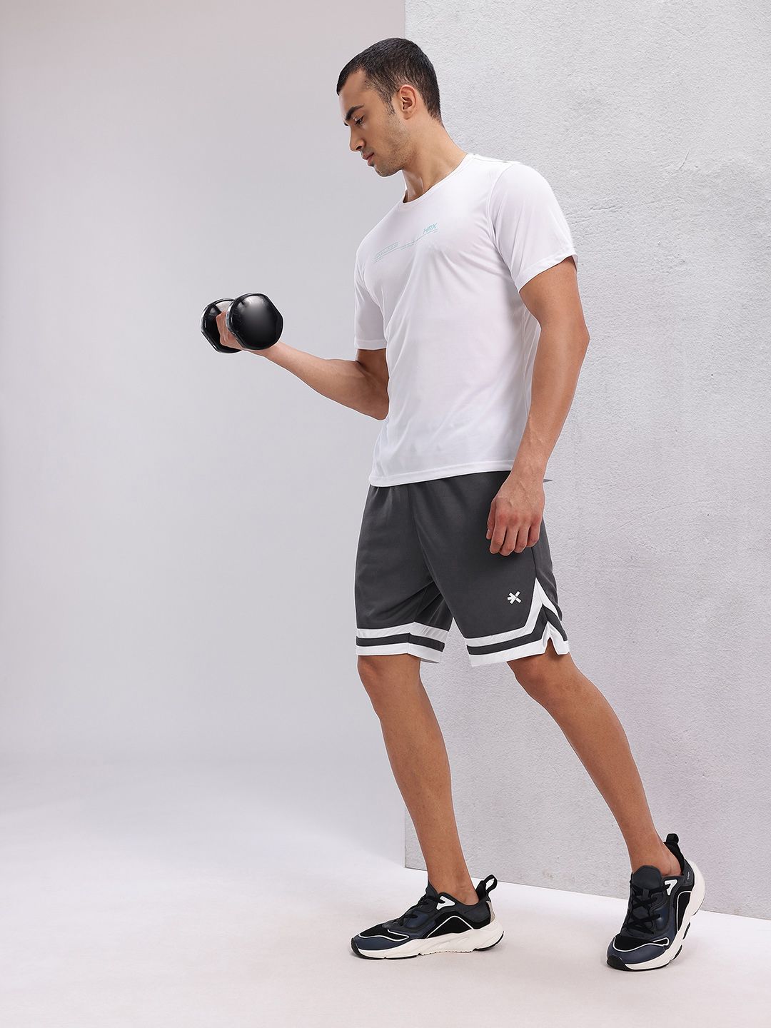 HRX by Hrithik Roshan Men Rapid-dry Striped Training Shorts