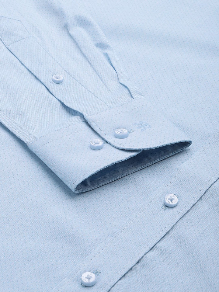 Raymond Self Design Slim Fit Pure Cotton Formal Shirt
