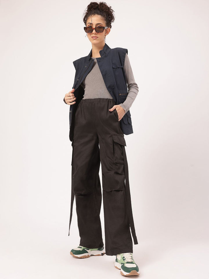 DressBerry Women Grunge Utility Parachute Cargo Trousers