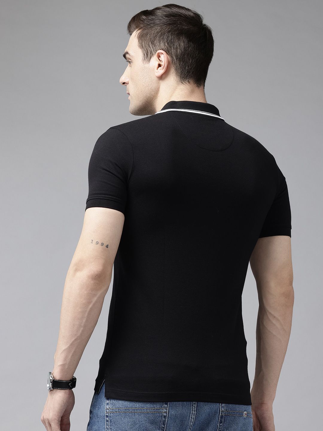 Park Avenue Slim Fit Half Zipper Polo T-shirt