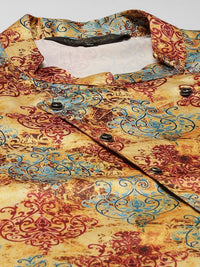 SOJANYA Motif Etnik Sawi Lelaki Bercetak Kurta dengan Churidar